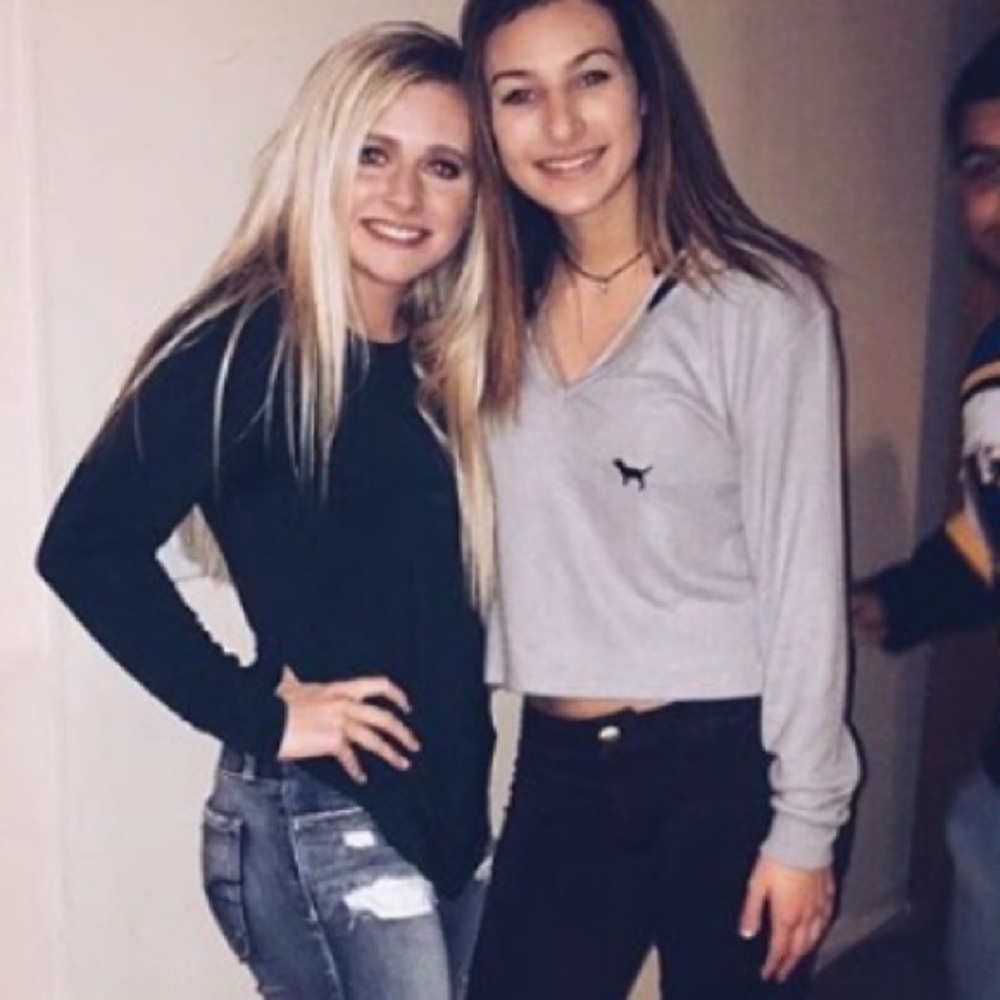 Gray Pink crop top